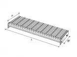 Rejilla de acero para la banda de rodadura