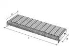 Rejilla de acero para la banda de rodadura