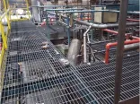 Plataforma operativa de rejilla de acero